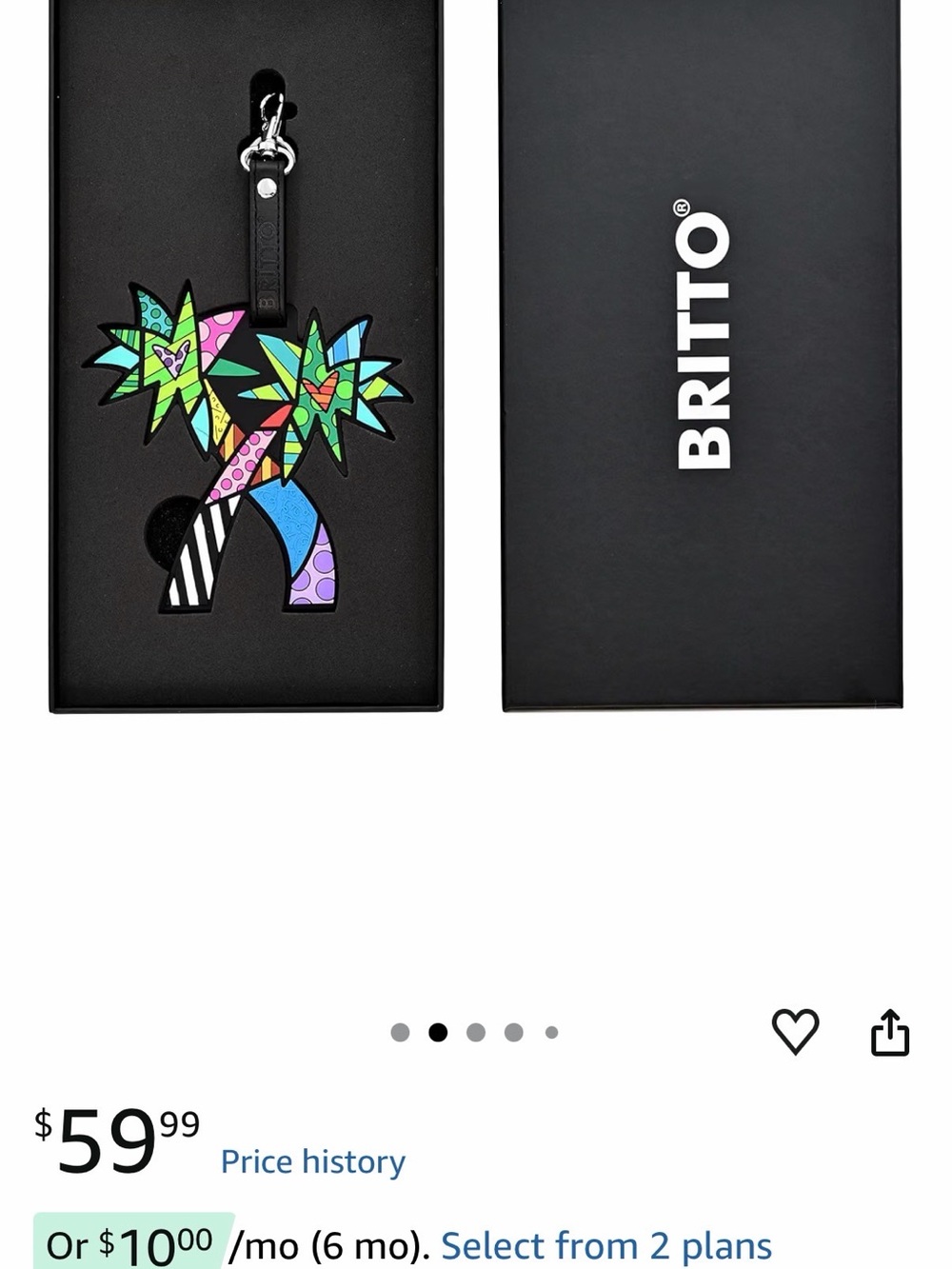 BRITTO Multicolor Palm Tree Keychain Charm